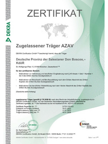 AZAV Zertifikat 2022