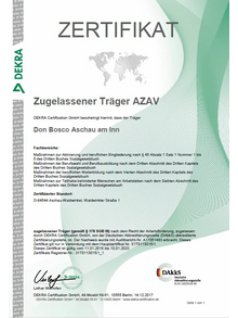 2021 Zertifikat AZAV