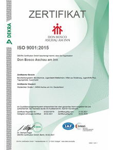 2021 Zertifikat ISO 9001