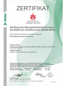 2021 Zertifikat MAAS BGW